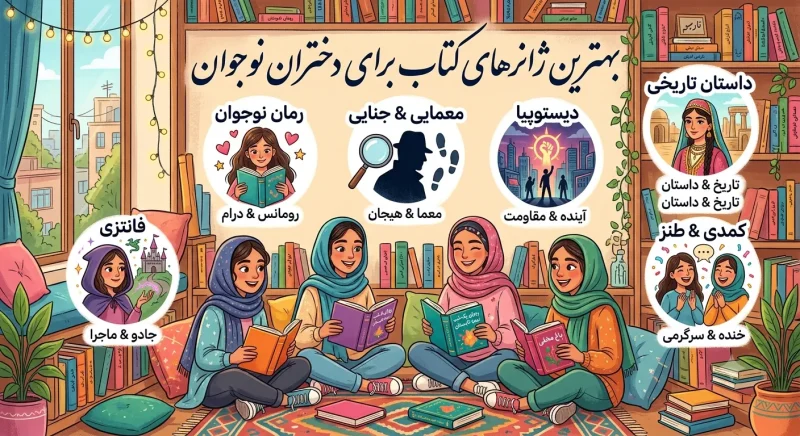بهترین ژانرهای کتاب برای دختران نوجوان بهترین ژانرهای کتاب برای دختران نوجوان