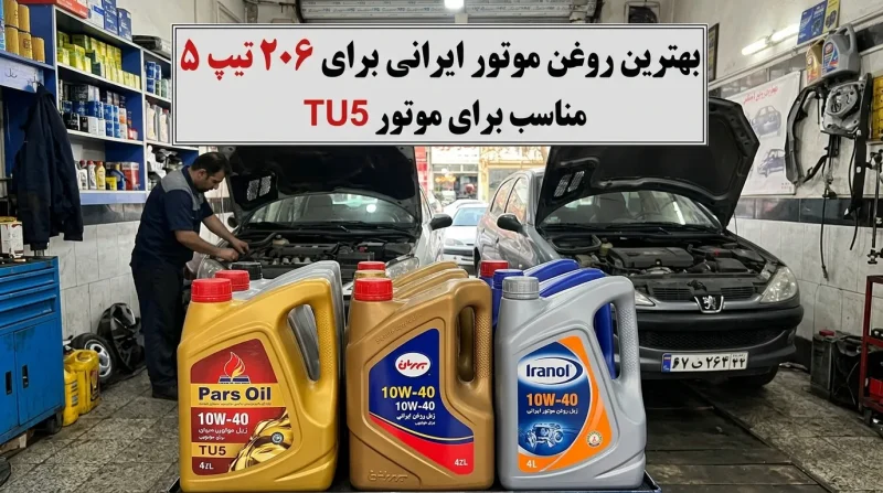 بهترین روغن موتور ایرانی برای ۲۰۶ تیپ ۵