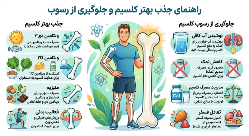 راهنمای جذب بهتر کلسیم و جلوگیری از رسوب