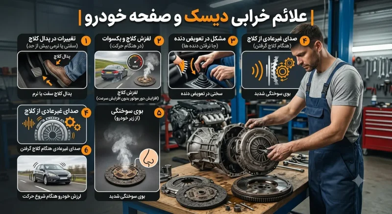 علائم خرابی دیسک و صفحه خودرو