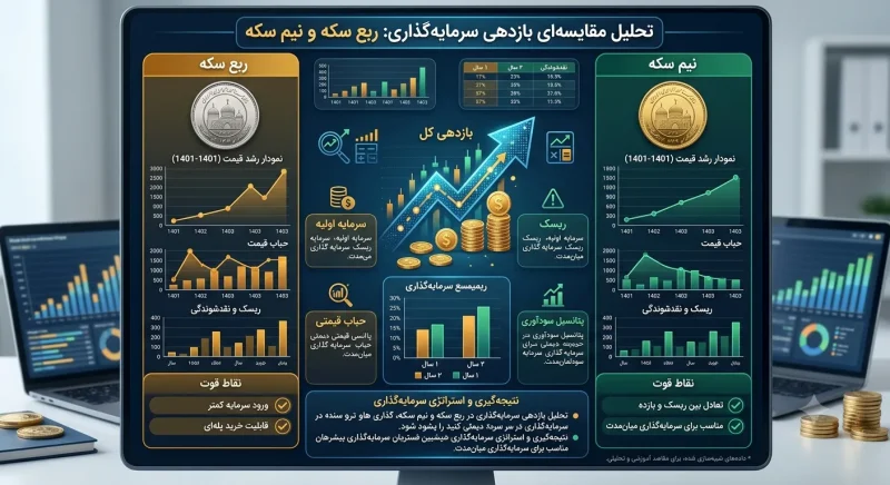تحلیل بازدهی سرمایه گذاری در ربع سکه و نیم سکه