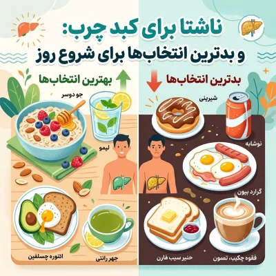 ناشتا برای کبد چرب: بهترین و بدترین انتخاب‌ها برای شروع روز