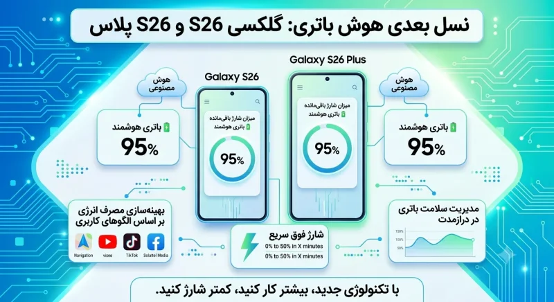 باتری هوشمند و شارژدهی گلکسی S26 و S26 پلاس باتری هوشمند و شارژدهی گلکسی S26 و S26 پلاس