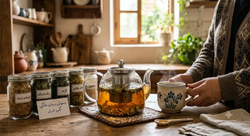 دمنوش گیاهی مناسب برای کاهش تکرر ادرار دمنوش گیاهی برای درمان خانگی تکرر ادرار