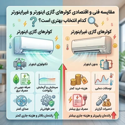 مقایسه فنی و اقتصادی کولرهای گازی اینورتر و غیراینورتر