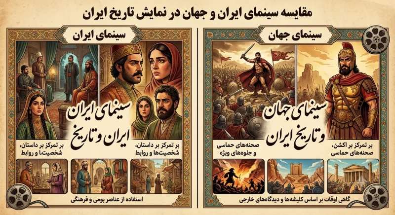 مقایسه سینمای ایران و جهان در نمایش تاریخ ایران