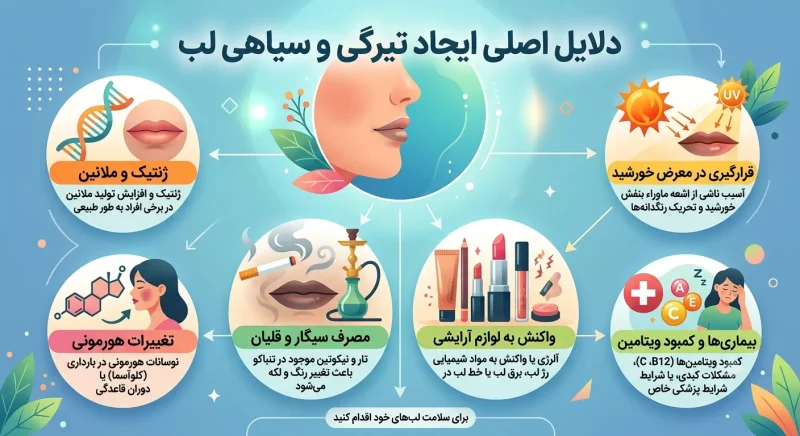 دلایل ایجاد تیرگی و سیاهی لب