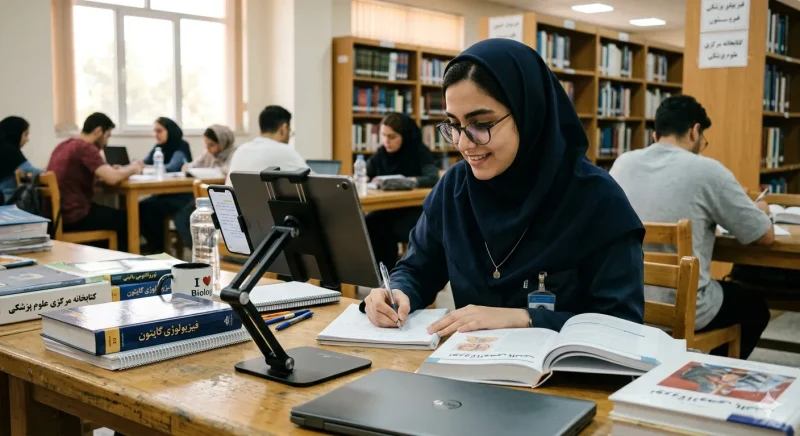 استند موبایل و تبلت دانشجویی پایه نگهدارنده موبایل و تبلت برای مطالعه دانشجویی