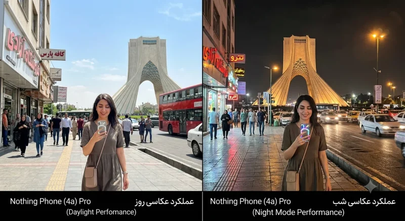 عملکرد دوربین ناتینگ فون 4a پرو در عکاسی روز و شب