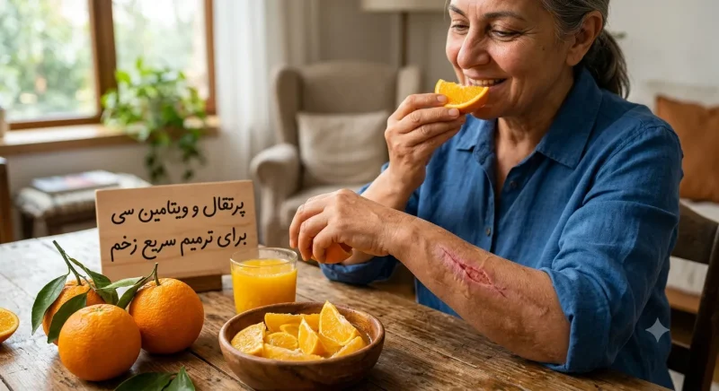 پرتقال و ویتامین سی برای ترمیم سریع زخم