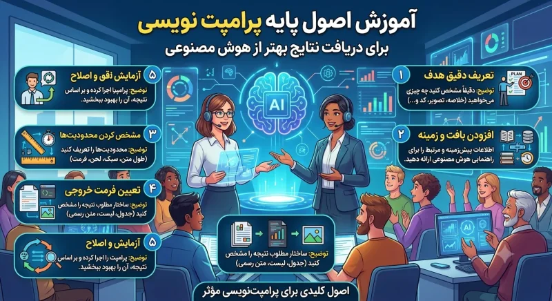 آموزش اصول پایه پرامپت نویسی برای دریافت نتایج بهتر از هوش مصنوعی