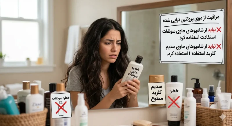 روش صحیح شستشوی مو بعد از پروتئین تراپی برای ماندگاری بیشتر