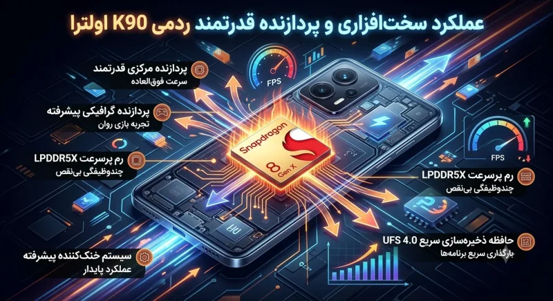 عملکرد سخت افزاری و پردازنده قدرتمند ردمی K90 اولترا