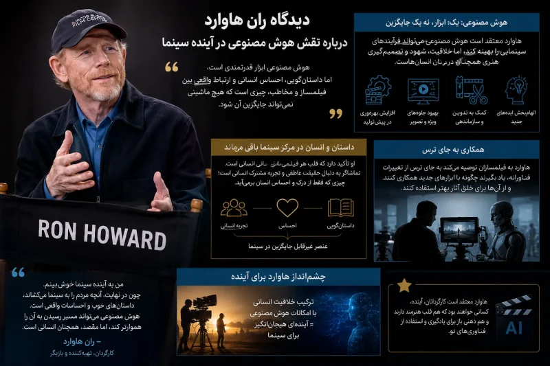 دیدگاه ران هاوارد درباره نقش هوش مصنوعی در آینده سینما دیدگاه ران هاوارد درباره نقش هوش مصنوعی در آینده سینما