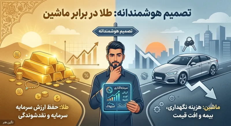 تصمیم هوشمندانه برای انتخاب بین طلا و ماشین