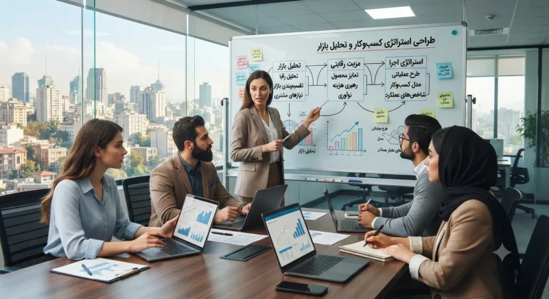 طراحی استراتژی کسب‌وکار و تحلیل بازار برای ایجاد مزیت رقابتی