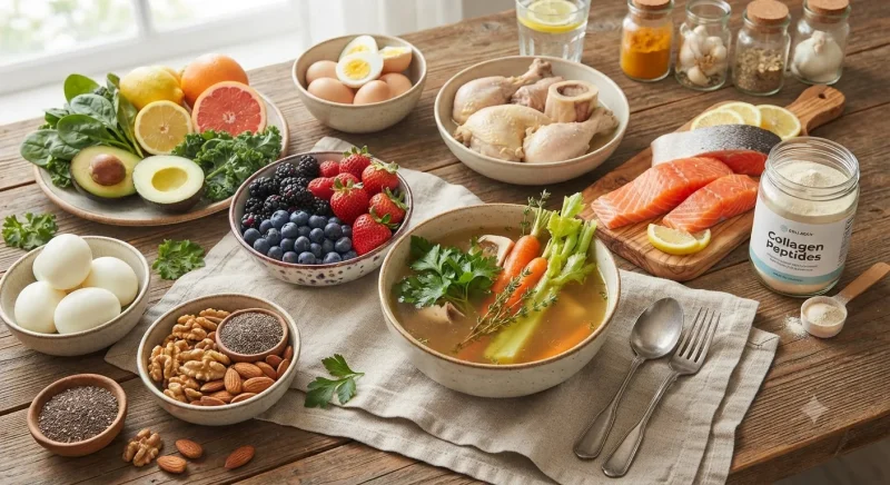 بهترین غذاها برای کلاژن سازی پوست غذاهای سرشار از کلاژن برای پوست