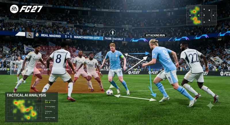 گیم‌پلی تاکتیکی و هوش مصنوعی پیشرفته در بازی EA Sports FC 27