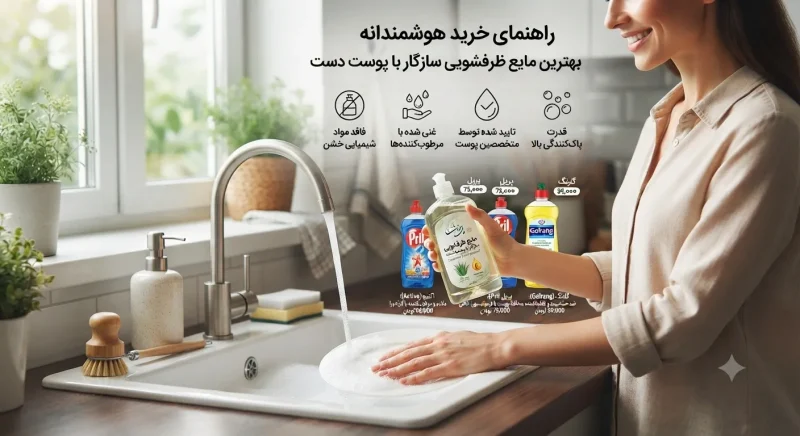 راهنمای خرید هوشمندانه بهترین مایع ظرفشویی سازگار با پوست دست