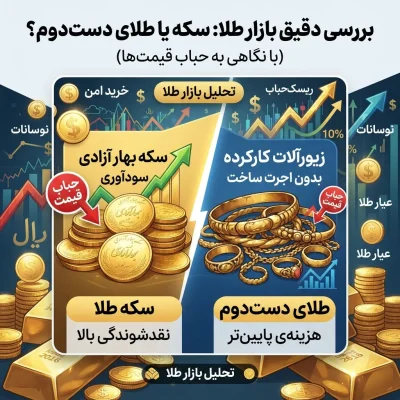 بررسی دقیق بازار طلا؛ سکه بخریم یا طلای دست‌دوم؟ (با نگاهی به حباب قیمت‌ها)