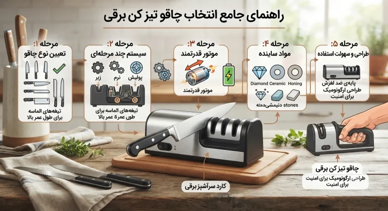 راهنمای انتخاب چاقو تیز کن برقی برای آشپزخانه