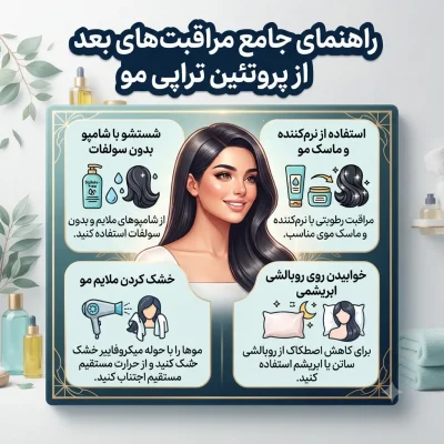 راهنمای مراقبت‌های بعد از پروتئین تراپی مو؛ از شستشو تا انتخاب شامپو