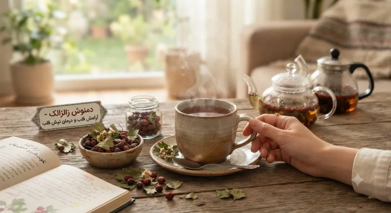 دمنوش زالزالک به عنوان درمانی گیاهی برای کاهش تپش قلب
