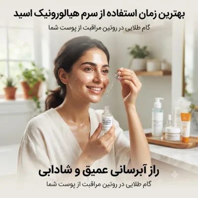 بهترین زمان استفاده از سرم هیالورونیک اسید در روتین مراقبت از پوست