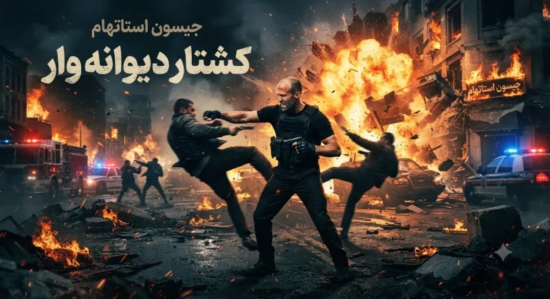 صحنه ای از فیلم جدید جیسون استاتهام کشتار دیوانه وار با مبارزه و انفجار