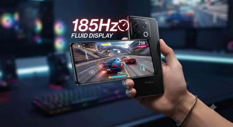 نمایشگر ۱۸۵ هرتزی گوشی وان‌پلاس Ace 7