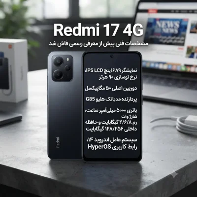 مشخصات فنی گوشی ردمی ۱۷ 4G پیش از معرفی رسمی فاش شد