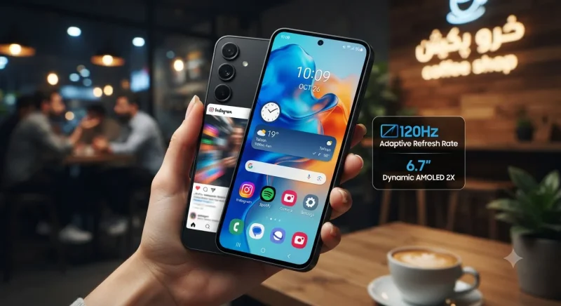 نمایشگر گلکسی S26 FE نمایشگر 6.7 اینچی AMOLED گلکسی S26 FE با نرخ نوسازی 120 هرتز