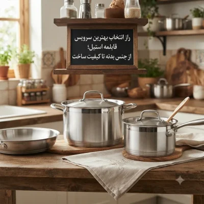 راز انتخاب بهترین سرویس قابلمه استیل؛ از جنس بدنه تا کیفیت ساخت