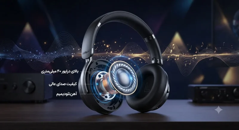 کیفیت صدای عالی و درایورهای ۴۰ میلیمتری هدفون یوگرین Max5s