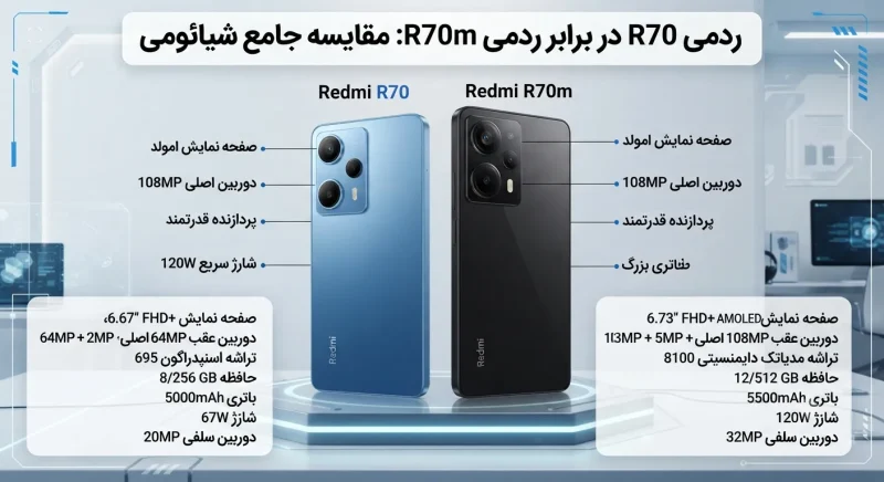 مقایسه شیائومی ردمی R70 و R70m