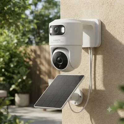 شیائومی از دوربین امنیتی خورشیدی Smart Solar Camera 4 Pro 4G با دو دوربین رونمایی کرد