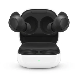 هدفون بلوتوثی سامسونگ مدل Galaxy Buds FE با نویز کنسلینگ فعال (ANC)، درگاه شارژ USB Type-C، دارای میکروفون دوگانه، مقاوم در برابر رطوبت و عرق