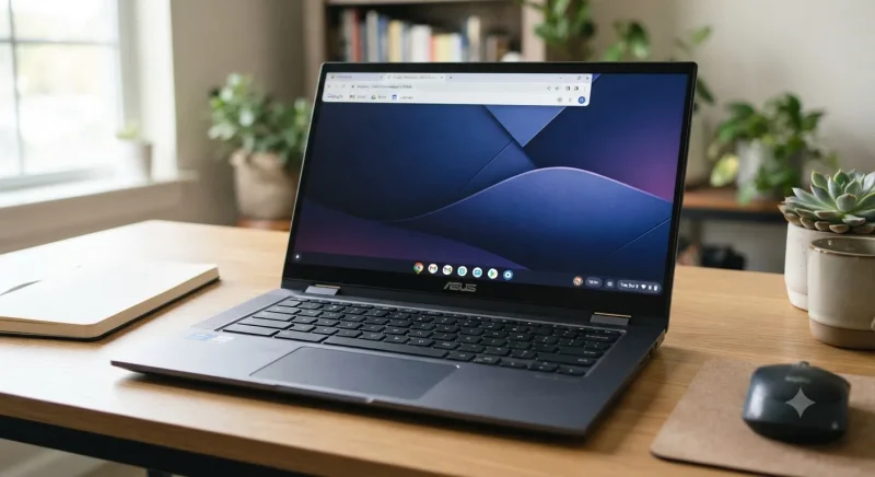 سیستم عامل ChromeOS روی لپ‌تاپ گوگل‌بوک ایسوس CX9406