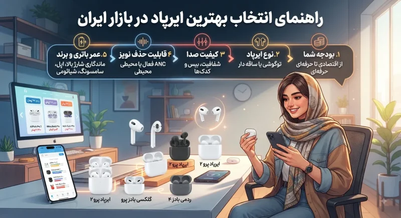 راهنمای انتخاب بهترین ایرپاد در بازار ایران