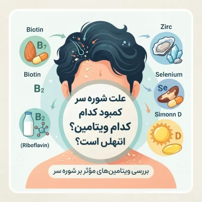 علت شوره سر کمبود کدام ویتامین است؟ بررسی ویتامینهای مؤثر بر شوره سر
