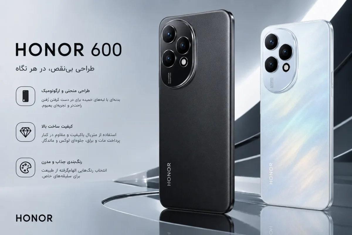 طراحی بدنه و پنل پشتی گوشی آنر 600