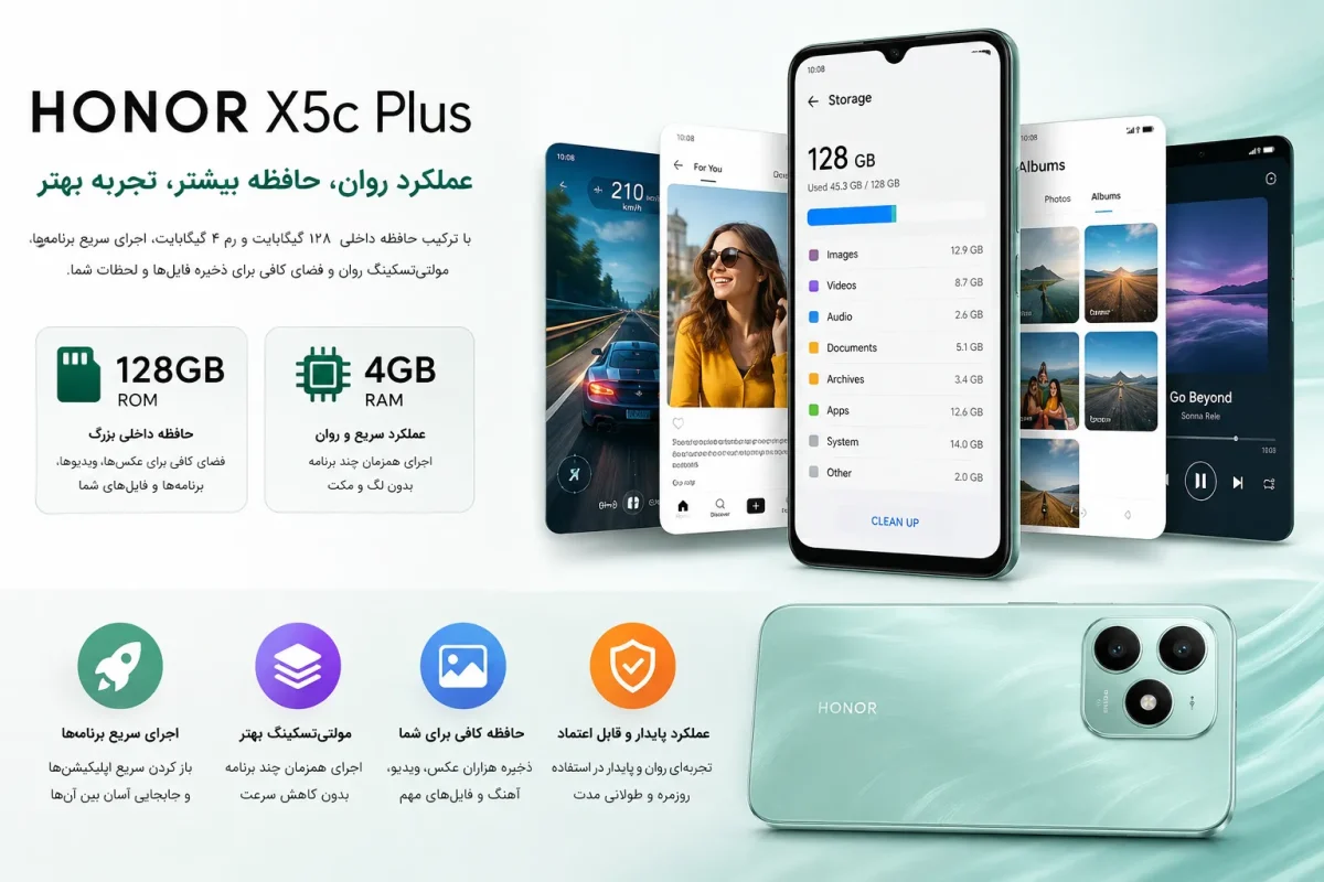 عملکرد گوشی آنر X5c Plus عملکرد گوشی آنر X5c Plus با حافظه ۱۲۸ گیگابایت و رم ۴ گیگابایت
