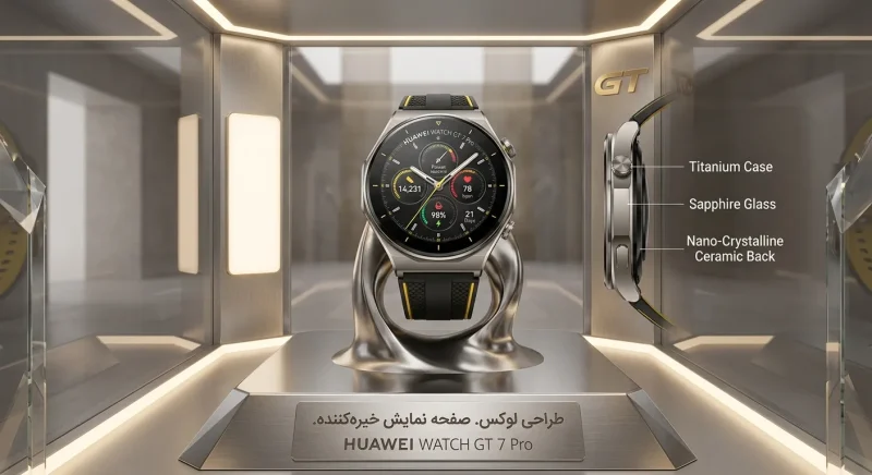 طراحی لوکس و صفحه نمایش زیبای ساعت هوشمند هواوی Watch GT 7 Pro