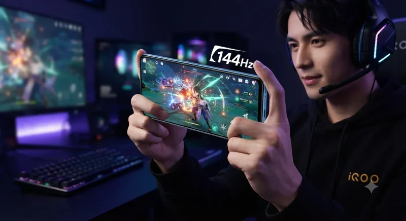 نمایشگر سریع و روان 144 هرتزی آیکو Z11 نمایشگر سریع 144 هرتزی AMOLED گوشی iQOO Z11 با کیفیت تصویر فوقالعاده