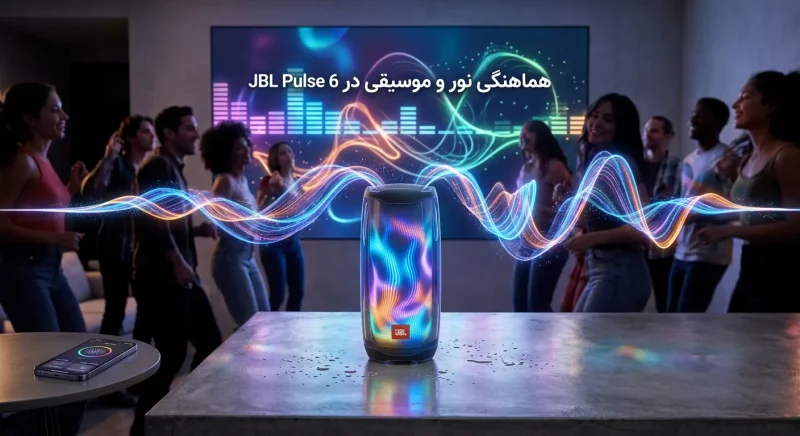 تصویر هماهنگی نور و موسیقی در اسپیکر JBL Pulse 6