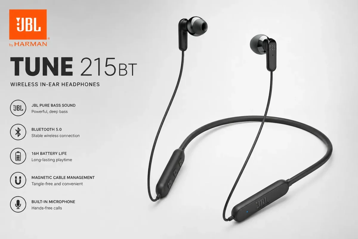 هدفون بی سیم جی بی ال مدل TUNE 215BT نمای کلی