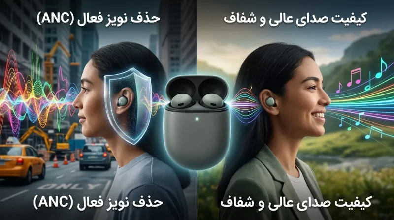 فناوری حذف نویز در پیکسل بادز پرو ۲ فناوری حذف نویز و کیفیت صدای پیکسل بادز پرو ۲