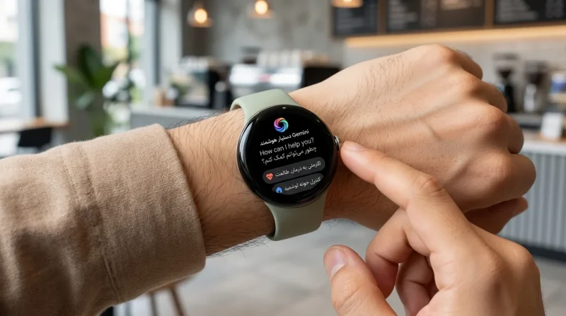 دستیار هوشمند Gemini روی ساعت هوشمند پیکسل واچ ۵