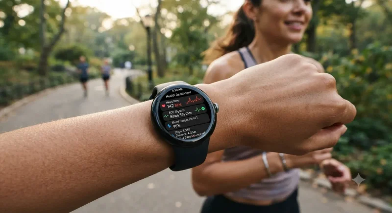 سنسورهای سلامت و تناسب اندام Pixel Watch 5 شامل ECG و SpO2