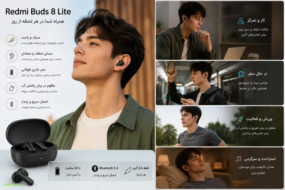 تجربه استفاده روزمره از هدفون بلوتوثی شیائومی مدل Redmi Buds 8 Lite